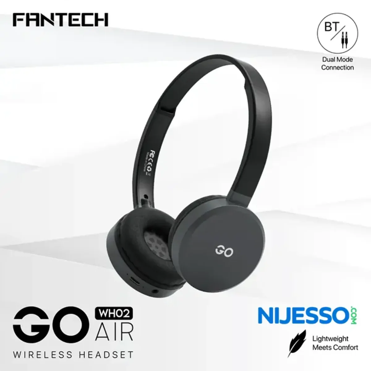 Fantech WH02 GO AIR Bluetooth Wireless Headphone Nijesso Shop