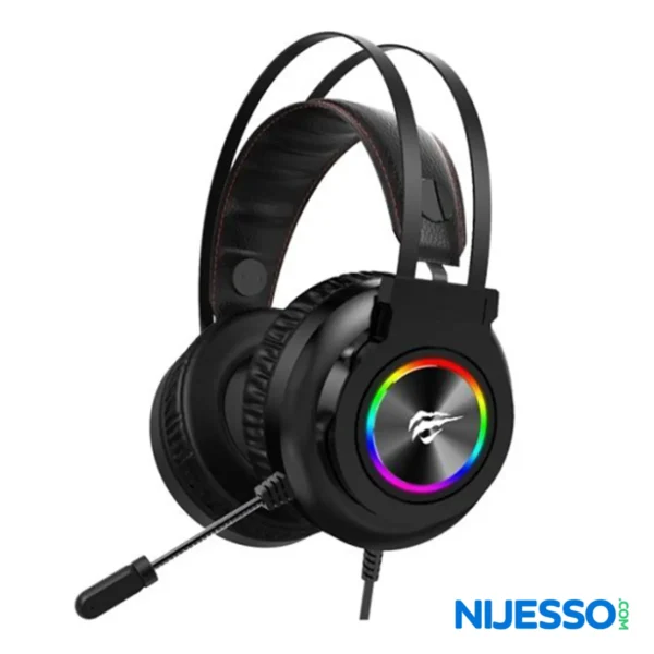 Havit H654U black color headphone with wire and RGB color