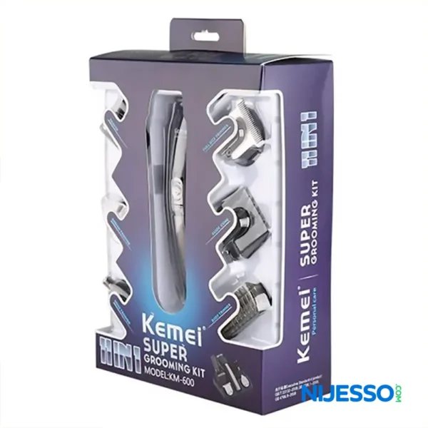 Kemei KM-600 11 In 1 Multi Grooming Set is now available at Nijesso Shop! From beard trimming to body grooming, this versatile kit has it all. Get yours today and elevate your grooming routine.