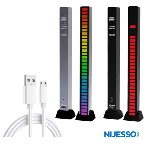 RGB Rechargeable Rhythm Light With Voice-Activated Pickup (D8-32) – Without App