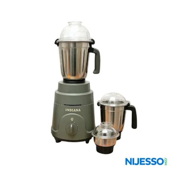 Motor Capacity: 1600 Watts RPM: Up to 30,000 RPM Material: Likely stainless steel jars (assumed from visual) Number of Jars: 3 different sizes (small, medium, large) Operation: Manual knob control 1 Year Warranty on Motor