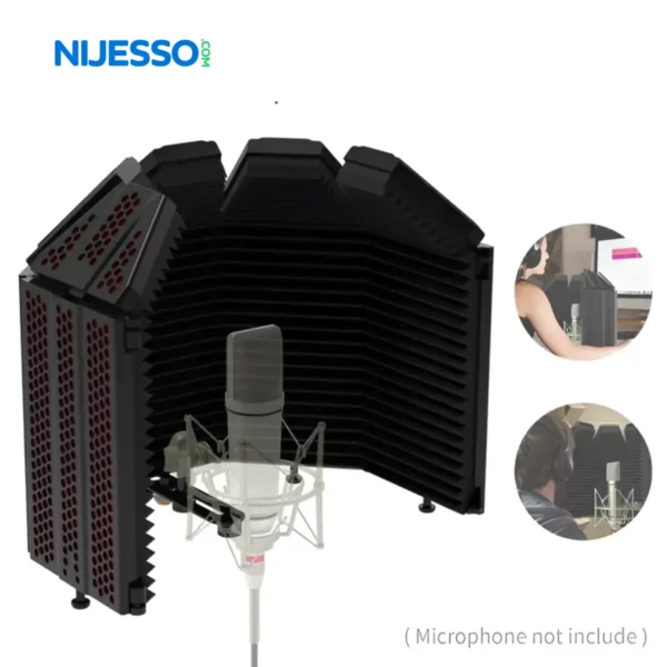 XTUGA Microphone Isolation Shield with Pop Filter